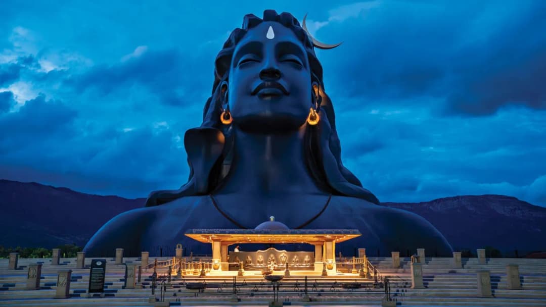 Adiyogi Statue at sunset